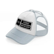 ford mercury grey trucker hat