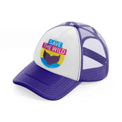 save-the-wild (1)-purple-trucker-hat
