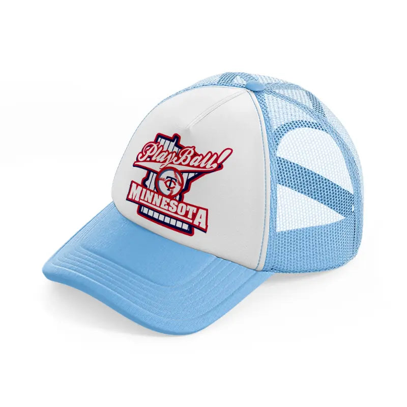 play ball minnesota-sky-blue-trucker-hat