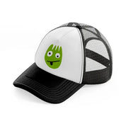 silly monster-black-and-white-trucker-hat