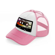 cassette tapes-pink-and-white-trucker-hat