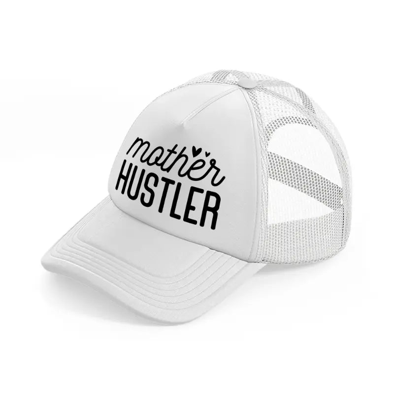 mother hustler-white-trucker-hat