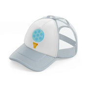 golf ball paste grey trucker hat