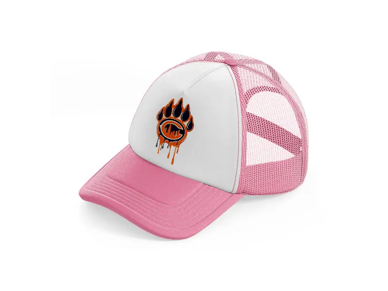 bear paw chicago bears-pink-and-white-trucker-hat