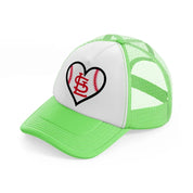 st louis cardinals lover-lime-green-trucker-hat
