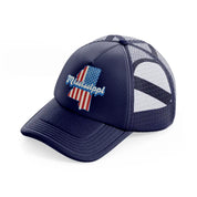 mississippi flag-navy-blue-trucker-hat