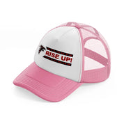 atlanta falcons rise up-pink-and-white-trucker-hat