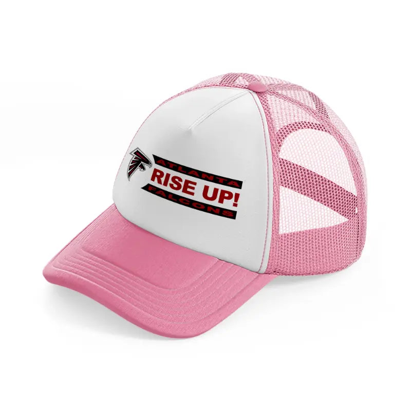 atlanta falcons rise up-pink-and-white-trucker-hat