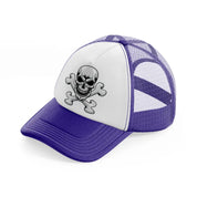 skull & bones-purple-trucker-hat