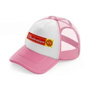 budweiser manchester united-pink-and-white-trucker-hat