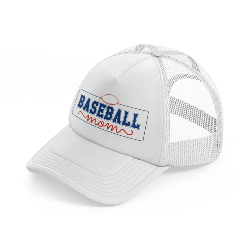 baseball mom-white-trucker-hat