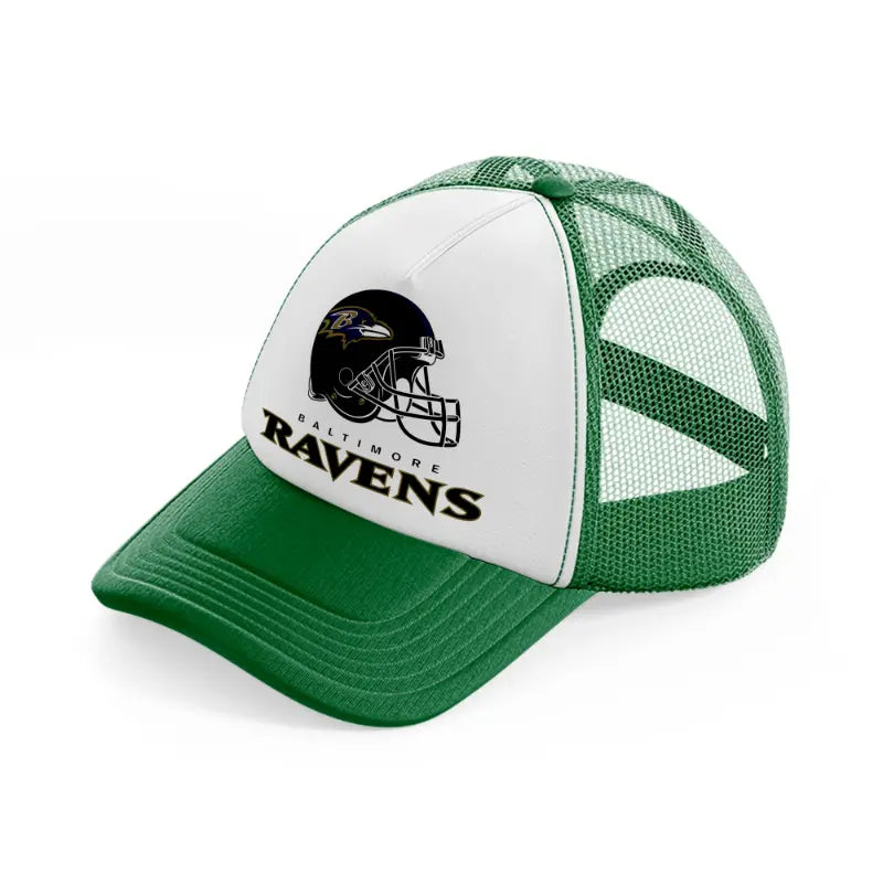 baltimore ravens helmet-green-and-white-trucker-hat