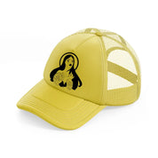 goth wichhy woman gold trucker hat