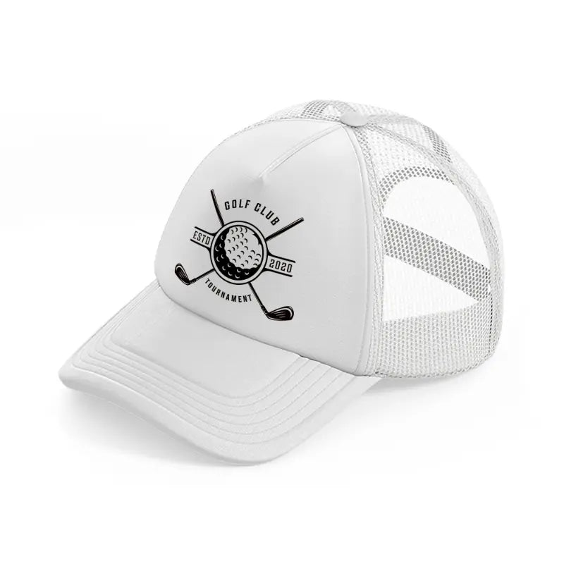 golf club tournament white trucker hat