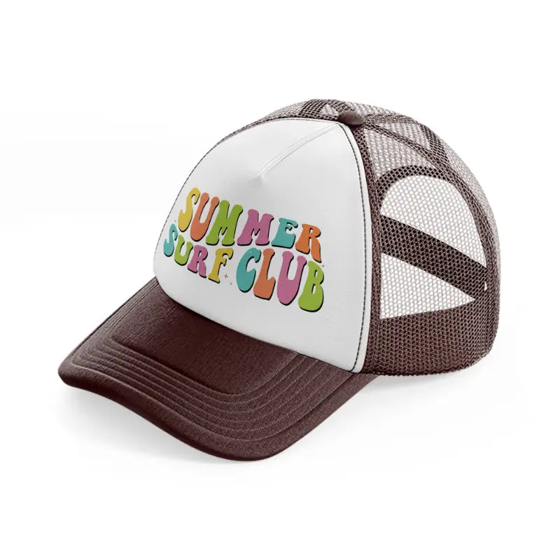 summer surf club  colors-brown-trucker-hat