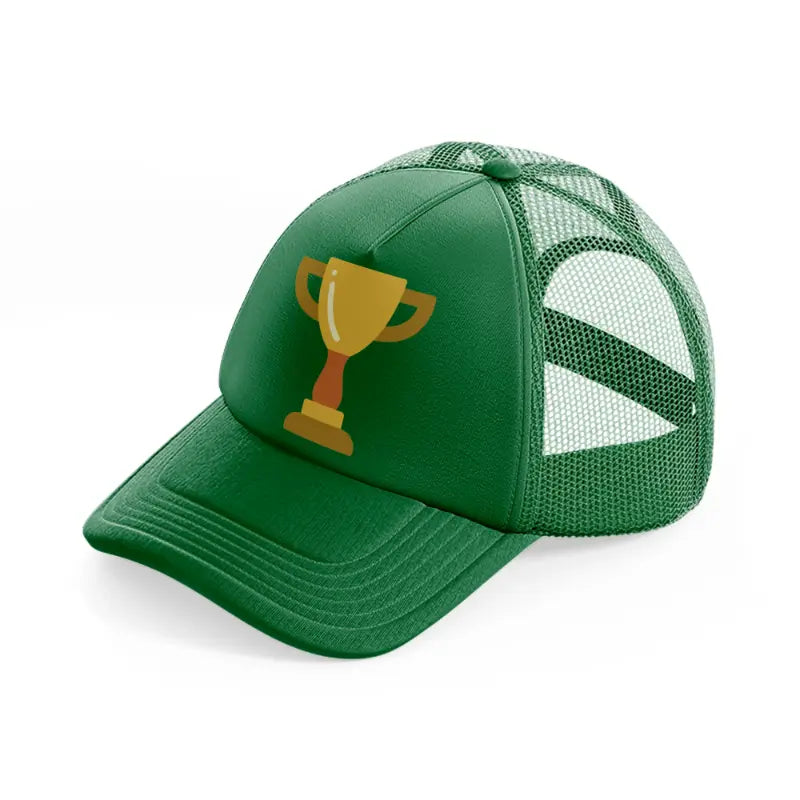 gold trophy-green-trucker-hat