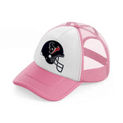houston texans helmet-pink-and-white-trucker-hat