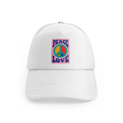 groovy love sentiments gs 02 white trucker hat