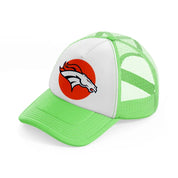denver broncos orange-lime-green-trucker-hat