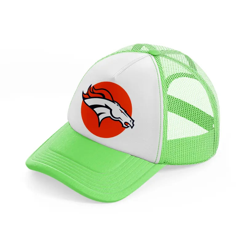 denver broncos orange-lime-green-trucker-hat