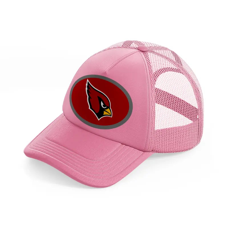 arizona cardinals small logo-pink-trucker-hat