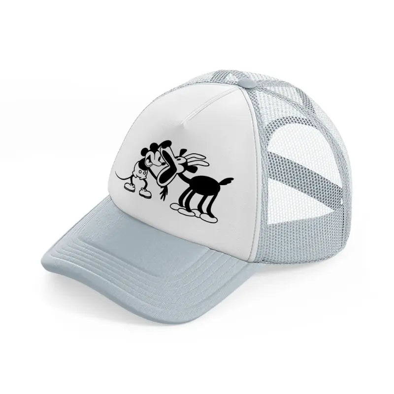 mickey deer grey trucker hat