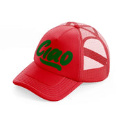 ciao green red trucker hat