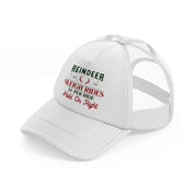 reindeer sleigh rides 5¢ per ride hold on right-white-trucker-hat