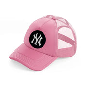 newyork badge-pink-trucker-hat
