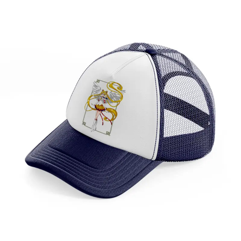 sailor moon-navy-blue-and-white-trucker-hat