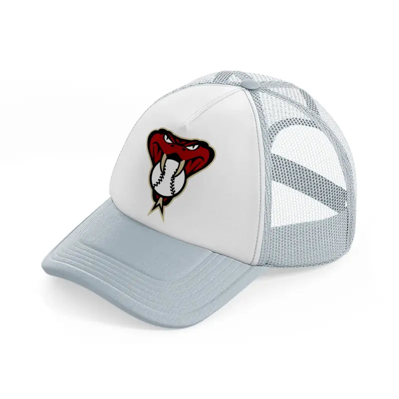 arizona diamondbacks emblem grey trucker hat