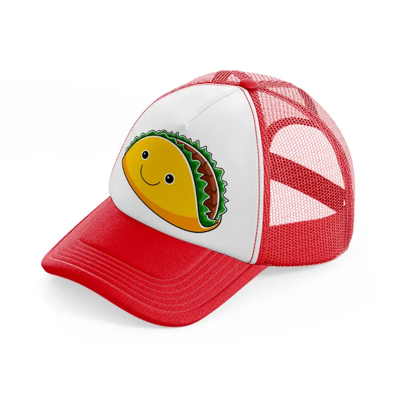 taco-red-and-white-trucker-hat