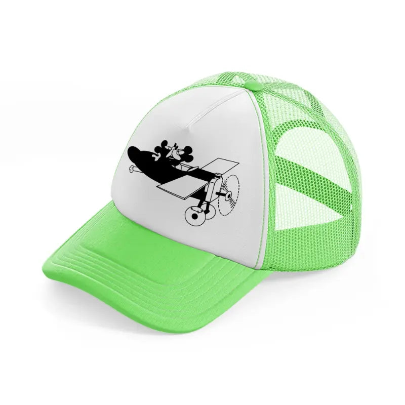 kissing mice-lime-green-trucker-hat