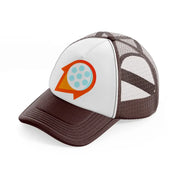 red golf ball-brown-trucker-hat