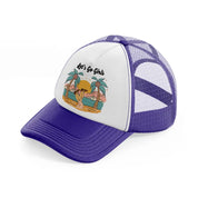 let's go girls purple trucker hat