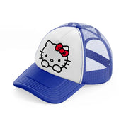 hello kitty basic-blue-and-white-trucker-hat