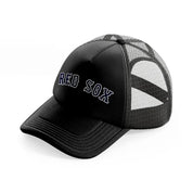 red sox-black-trucker-hat