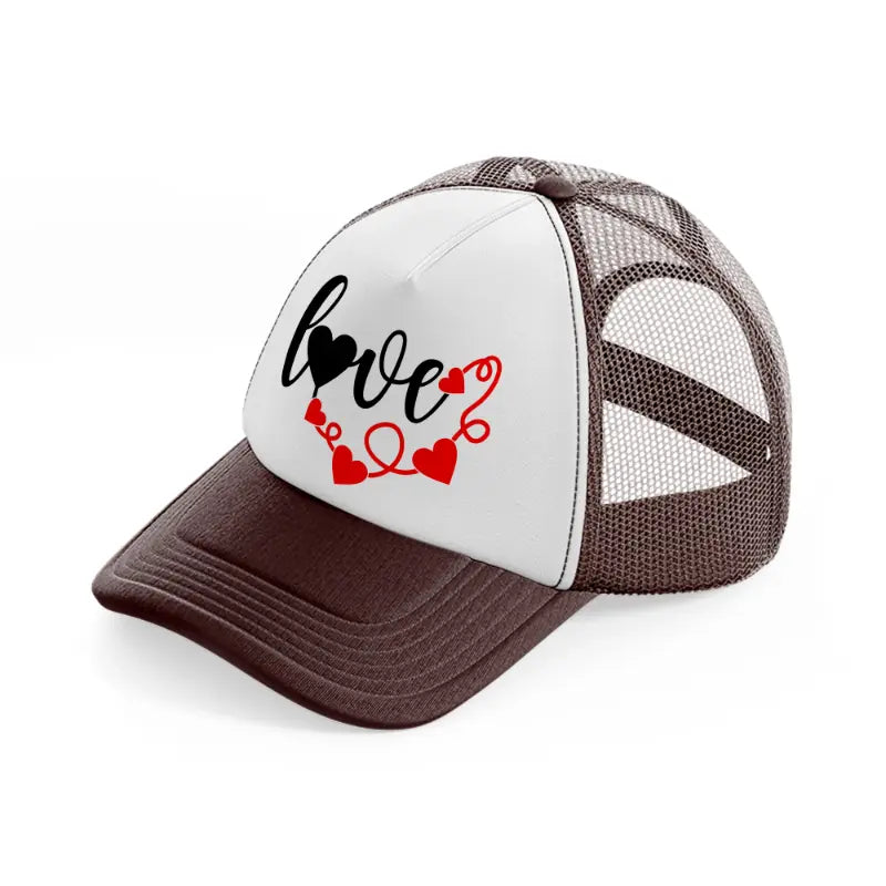 love b&r-brown-trucker-hat