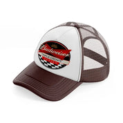 budweiser tripple crown series brown trucker hat