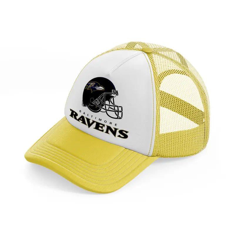 baltimore ravens helmet-yellow-trucker-hat