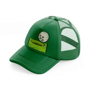 golf hole ball-green-trucker-hat