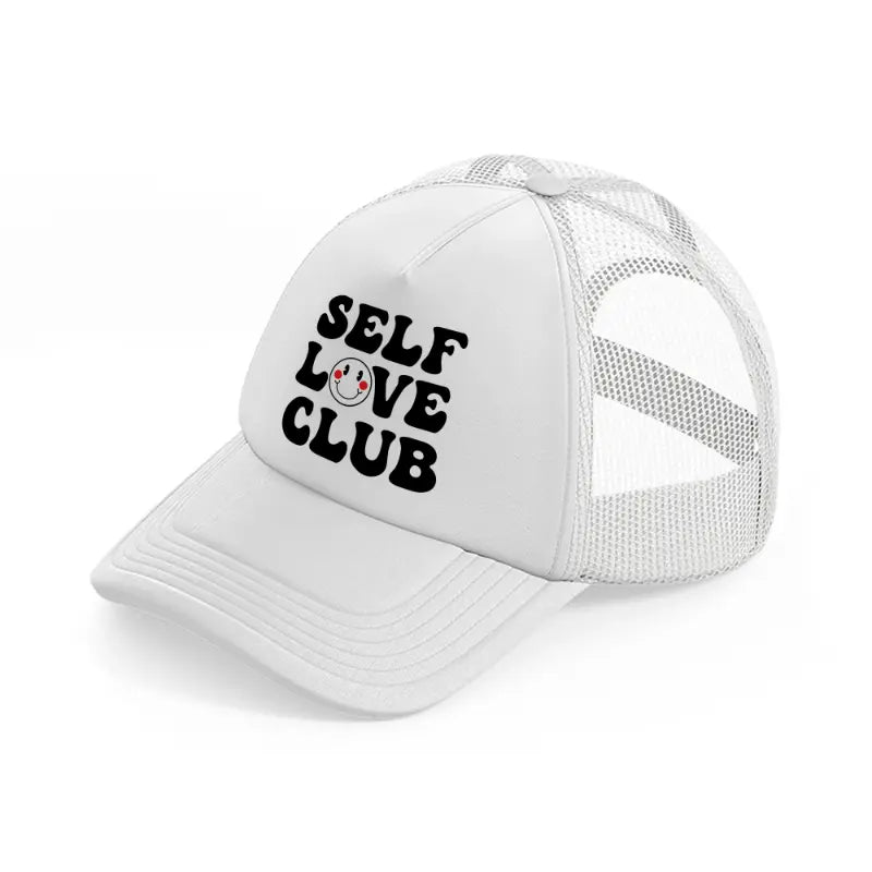 selflove club-white-trucker-hat