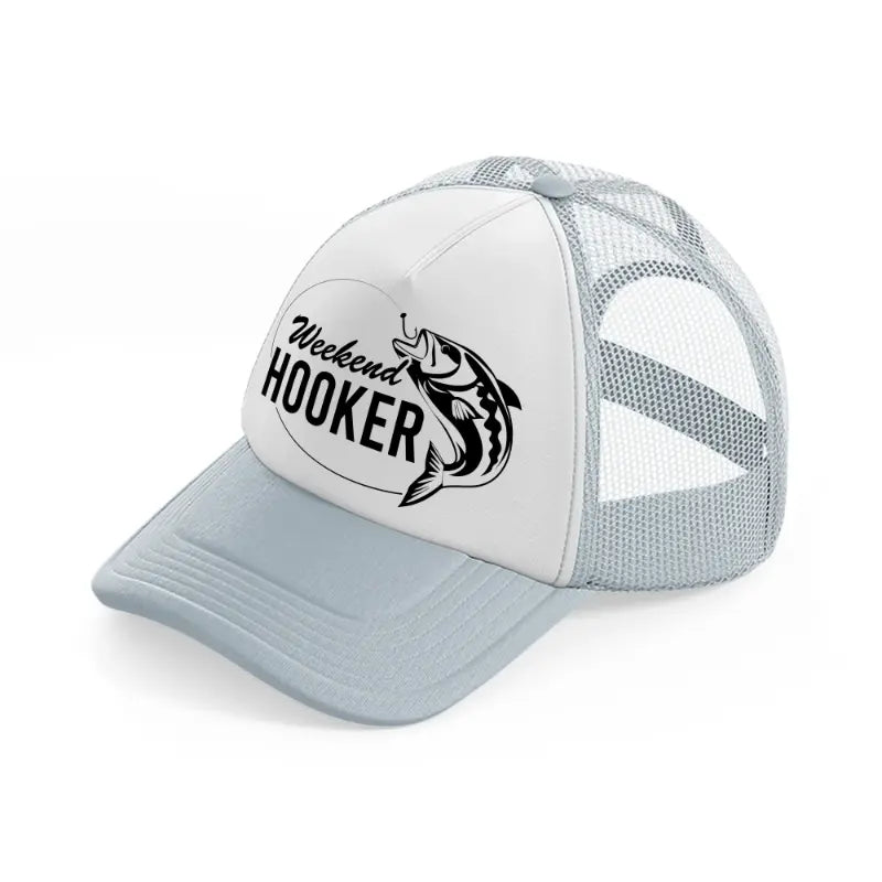 weekend hooker grey trucker hat