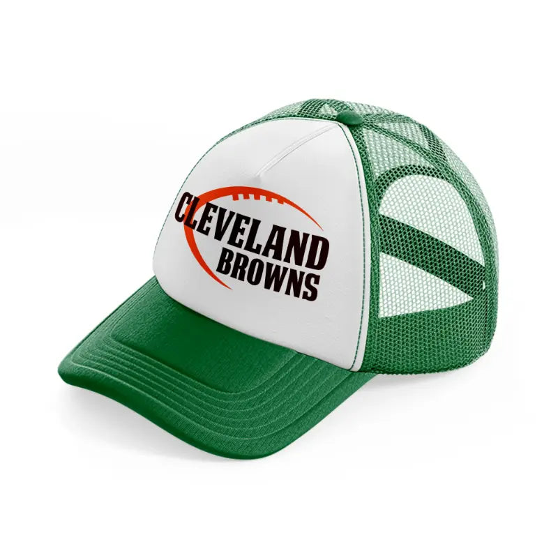 cleveland browns football-green-and-white-trucker-hat