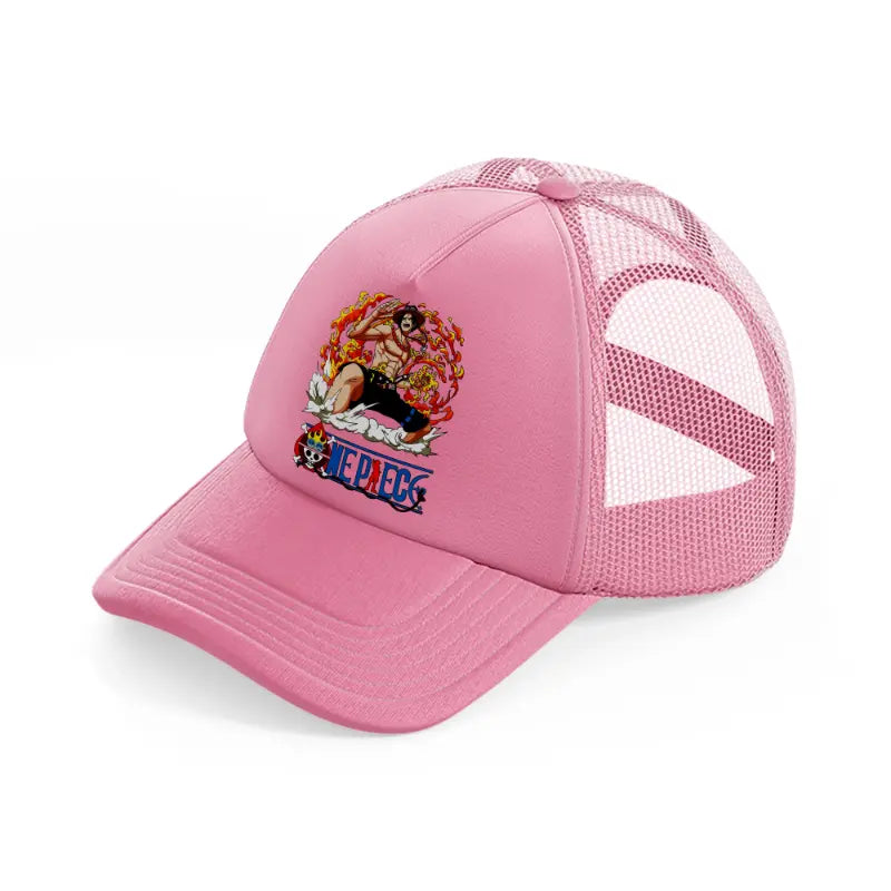 ace one piece-pink-trucker-hat
