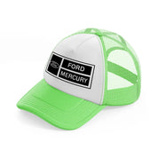 ford mercury lime green trucker hat