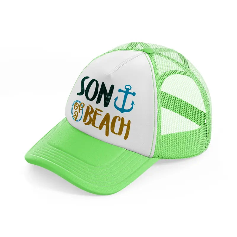 son of a beach lime green trucker hat