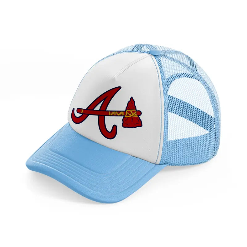 atlanta braves symbol-sky-blue-trucker-hat