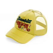 basebal mom sticker-gold-trucker-hat