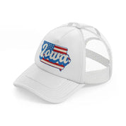 iowa flag white trucker hat